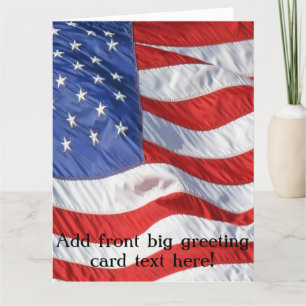 Patriotisch schwingen amerikanischer Flagge Karte