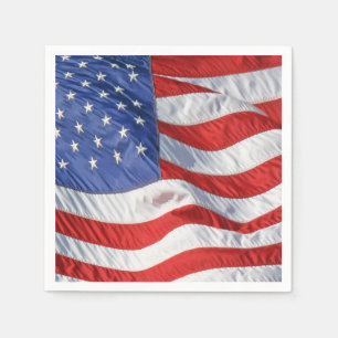 Patriotisch schwingen amerikanischer Flagge Serviette
