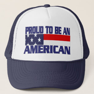 Patriotisch - Stolz ein Amerikaner zu sein - Hut Truckerkappe