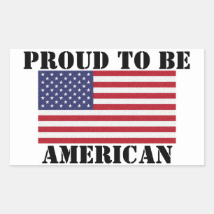 Patriotisch und kraftvoll Stolz, Amerikaner zu sei Rechteckiger Aufkleber