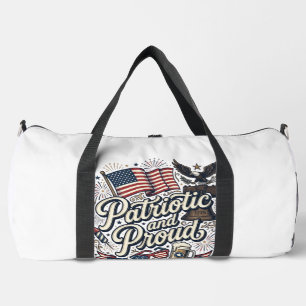 Patriotisch und stolz Vintage 4. Juli Duffle Bag
