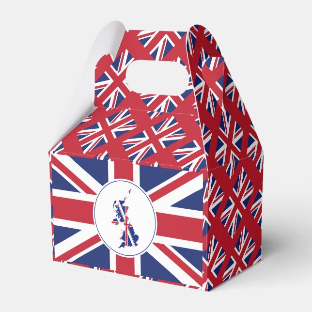 Patriotisch | UNION JACK | Großbritannien Rot Geschenkschachtel (Vorderseite)