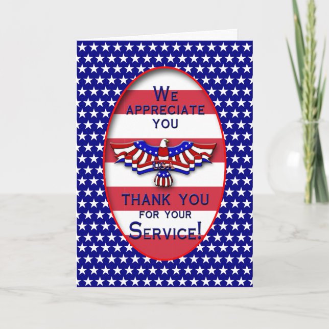 PATRIOTISCH - USA - DANKE FÜR IHREN SERVICE (Vorderseite)