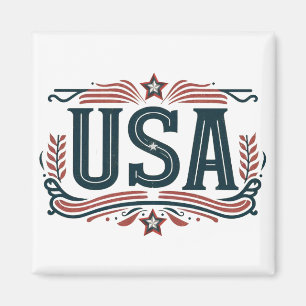 Patriotisch, Vintag USA Magnet