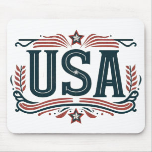 Patriotisch, Vintag USA Mousepad