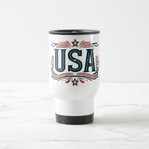 Patriotisch, vintage USA Reisebecher