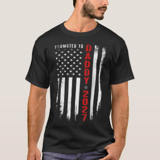 Patriotisch Zum Papa Befördert Est 2027 Erstes Mal T-Shirt