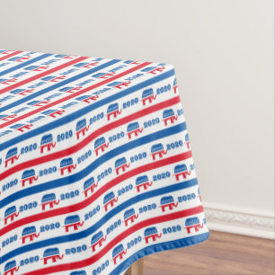 Patriotische 2020 republikanische Elefant-Streifen Tischdecke