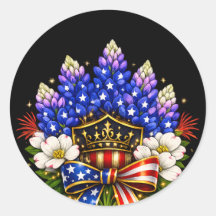 Patriotische 4. Juli-Clip-Art Texas Bluebonnet