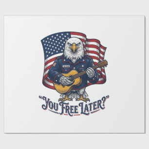 Patriotische Adler Gitarre Vintage Geschenkpapier