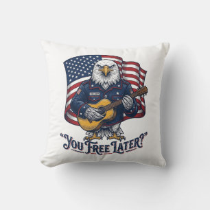 Patriotische Adler Gitarre Vintage Kissen
