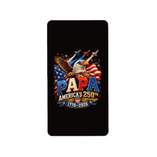 Patriotische Adler Jets America 250. Adressaufkleber