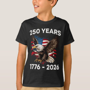 Patriotische Adlerflagge 250 Jahre 1776-2026 250. T-Shirt