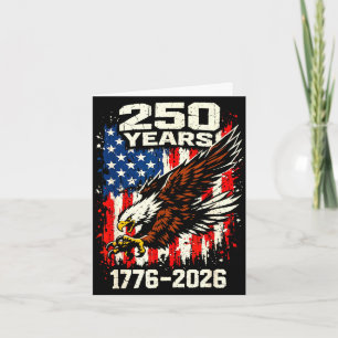 Patriotische Adlerflagge 250. Jubiläum USA Karte