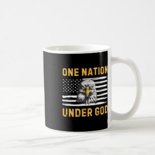 Patriotische Adlerflagge 4. Juli eine Nation unter Kaffeetasse