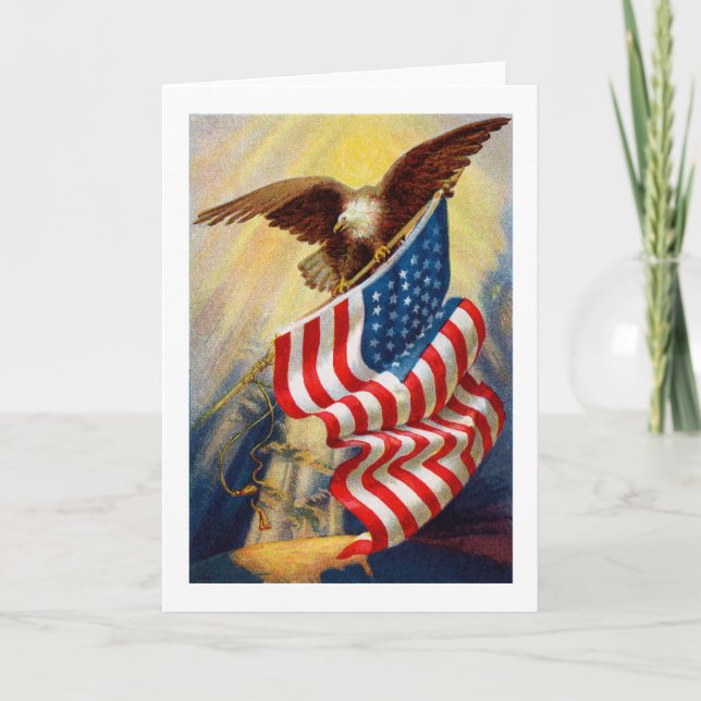 Patriotische Adlerkarte Karte (Vorderseite)