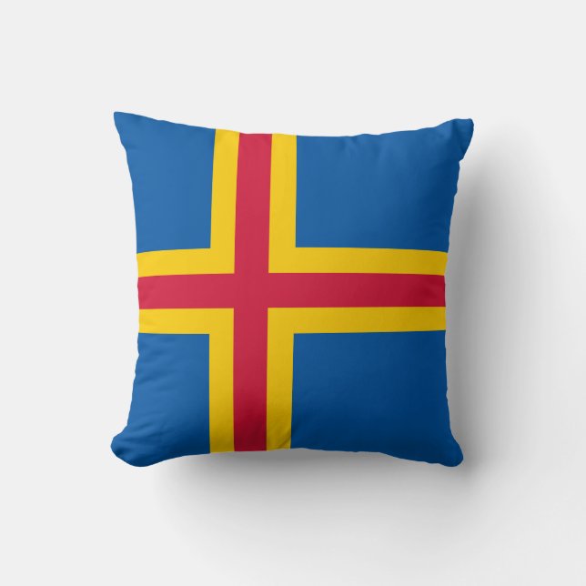 Patriotische Åland-Inseln-Flagge Kissen (Vorderseite)