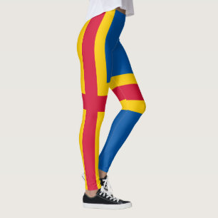 Patriotische Åland-Inseln-Flagge Leggings