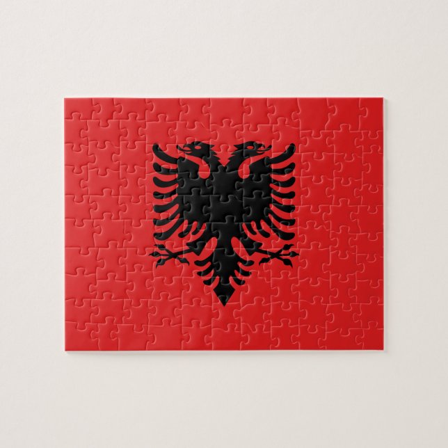 Patriotische albanische Flagge (Horizontal)