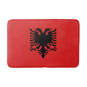 Patriotische albanische Flagge Badematte