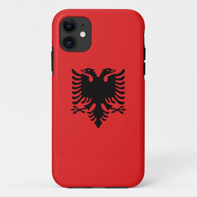 Patriotische albanische Flagge Case-Mate iPhone Hülle (Rückseite)
