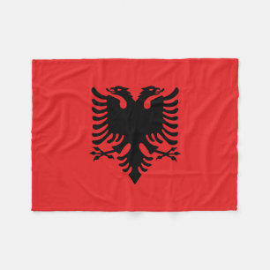 Patriotische albanische Flagge Fleecedecke