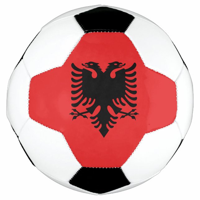 Patriotische albanische Flagge Fußball (Vorderseite)