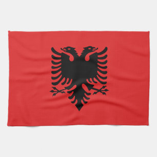 Patriotische albanische Flagge Handtuch