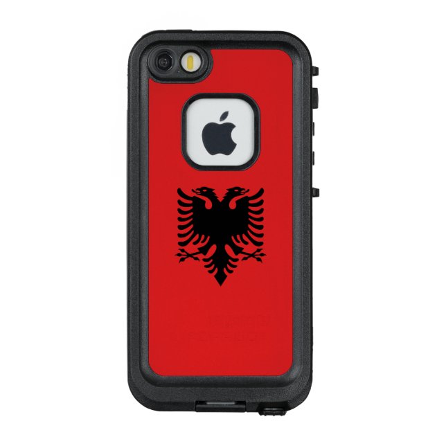 Patriotische albanische Flagge LifeProof iPhone Hülle (Rückseite)