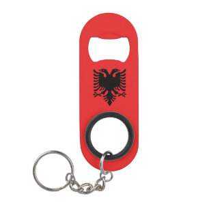 Patriotische albanische Flagge Mini Flaschenöffner