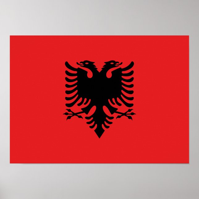 Patriotische albanische Flagge Poster (Vorne)