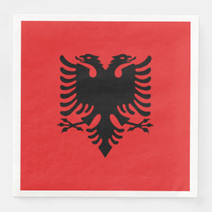 Patriotische albanische Flagge Serviette