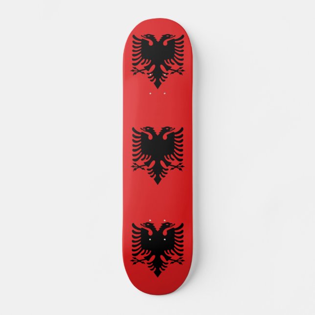 Patriotische albanische Flagge Skateboard (Vorderseite)