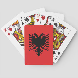 Patriotische albanische Flagge Spielkarten
