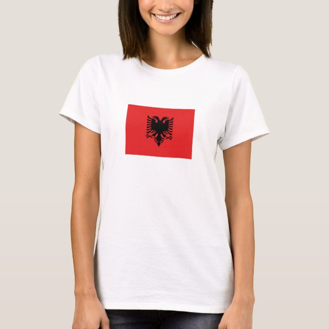 Patriotische albanische Flagge T-Shirt (Vorderseite)