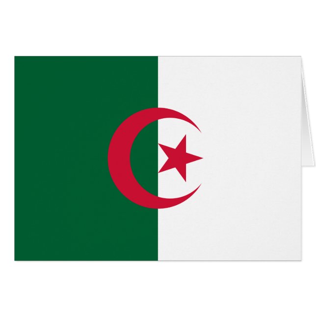 Patriotische algerische Flagge (Vorderseite (Horizontal))