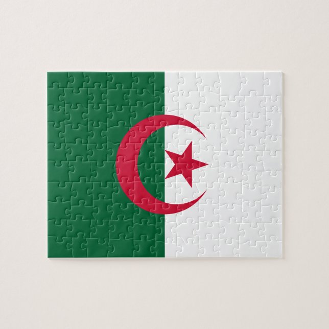 Patriotische algerische Flagge (Horizontal)