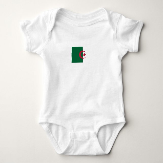 Patriotische algerische Flagge Baby Strampler (Vorderseite)