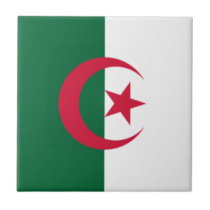 Patriotische algerische Flagge Fliese
