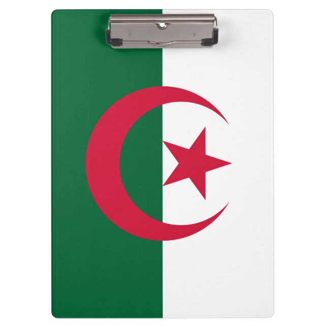 Patriotische algerische Flagge Klemmbrett (Vorderseite)