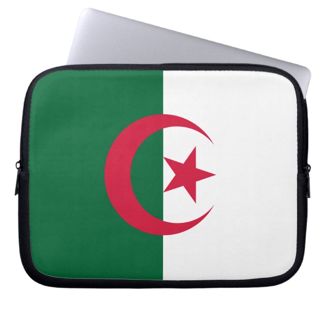 Patriotische algerische Flagge Laptopschutzhülle (Vorderseite)