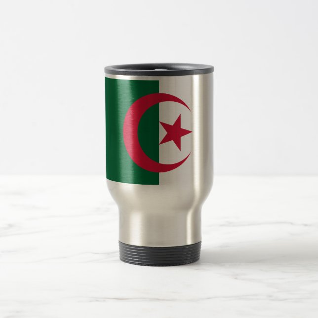 Patriotische algerische Flagge Reisebecher (Mittel)