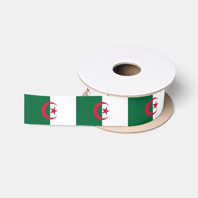 Patriotische algerische Flagge Satinband (Spule)