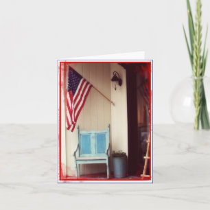 Patriotische American Flag Note Card Dankeskarte