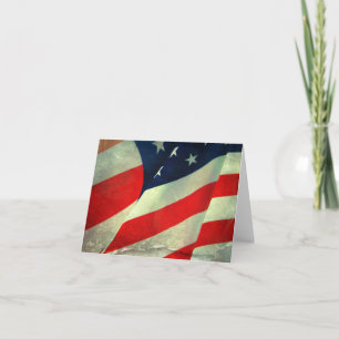 Patriotische American Flag Note Card Dankeskarte