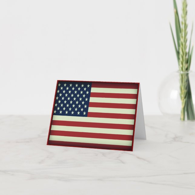 Patriotische American Flag Note Card Karte (Vorderseite)
