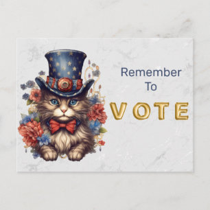 Patriotische Americana-Katzstimme Postkarte