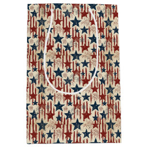 Patriotische Americana USA Feuerwerk Sterne 4. Jul Mittlere Geschenktüte