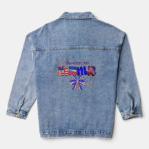 Patriotische Amerikanerin Mama Red White & Blue