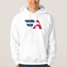 Patriotische amerikanische Adler-Buchstabe A-Flagg